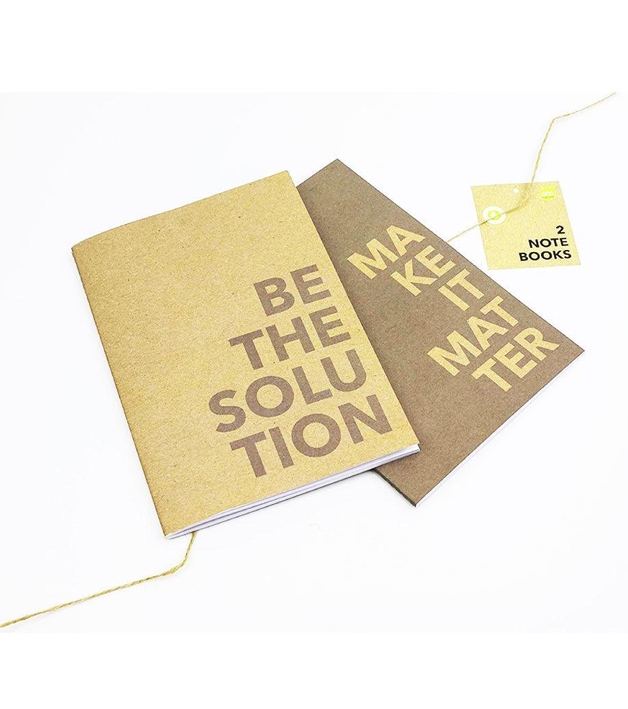 Eco Nature - Line Notebook - A5 Notebook - Notepad A5 - Eco Friendly Notepad - 2 Pack A5 Softcover Notebooks