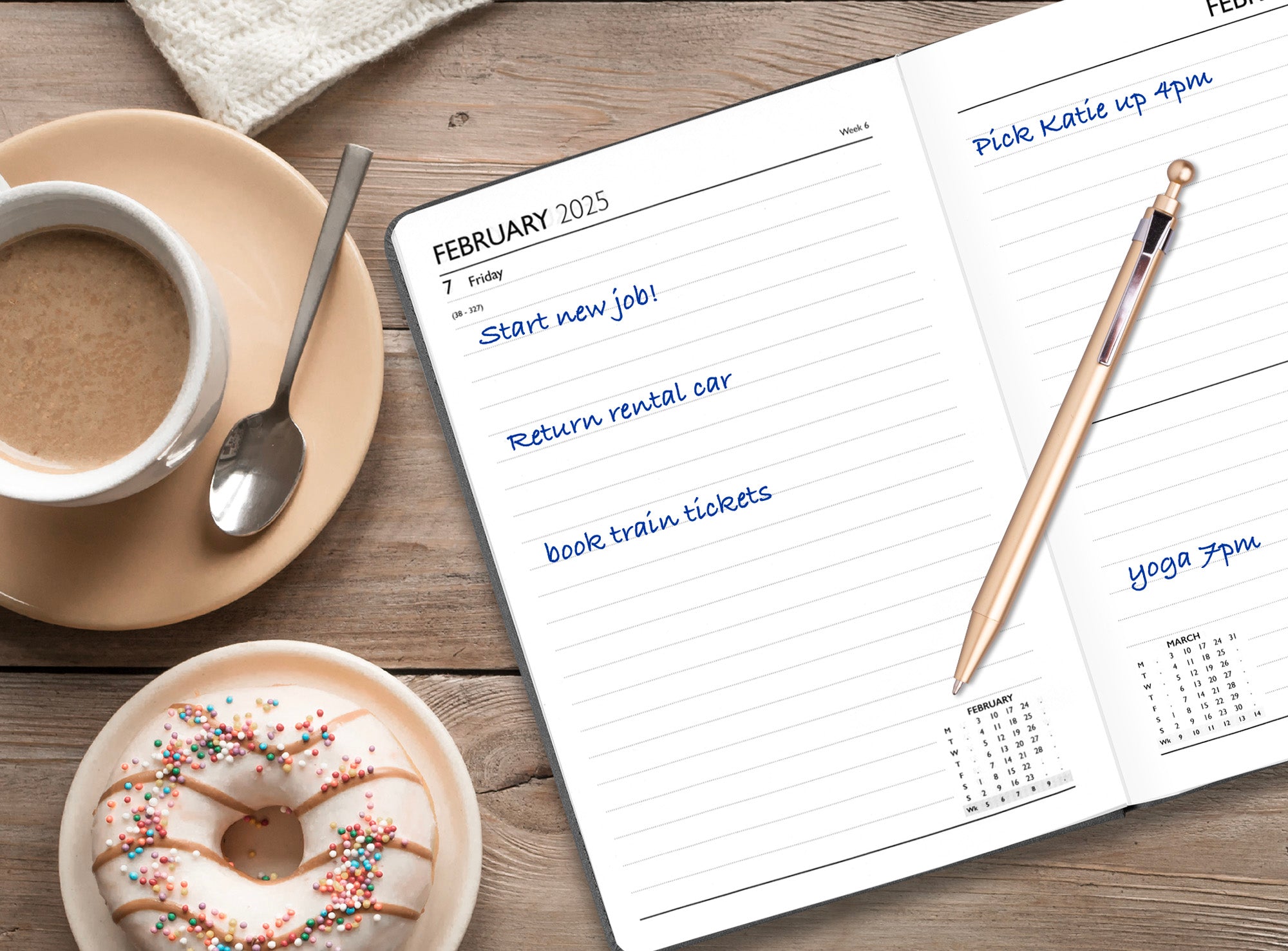 2025 Diary A5 - Day Per Page Daily Journal Planner with Your Company Name | Monthly & Weekly Organiser Diary 2025-2026 | Business Appointment Planner