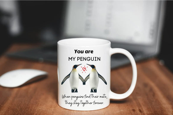 WonderShop - - 16oz Christmas Earthenware Snow Much Fun Penguin Mug - Wondershop™: Holiday Drinkware, Microwave & Dishwasher Safe
