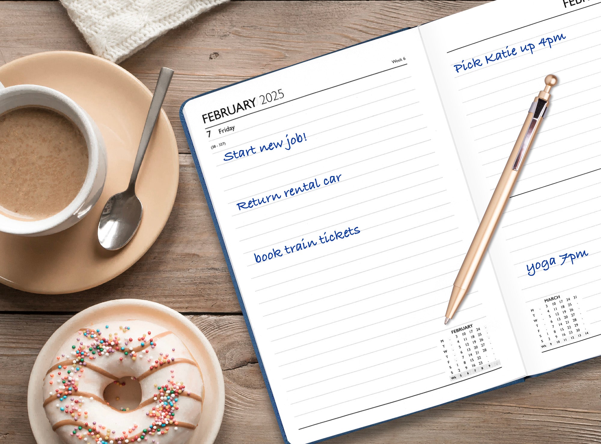 2025 Diary A5 - Day Per Page Daily Journal Planner with Your Company Name | Monthly & Weekly Organiser Diary 2025-2026 | Business Appointment Planner