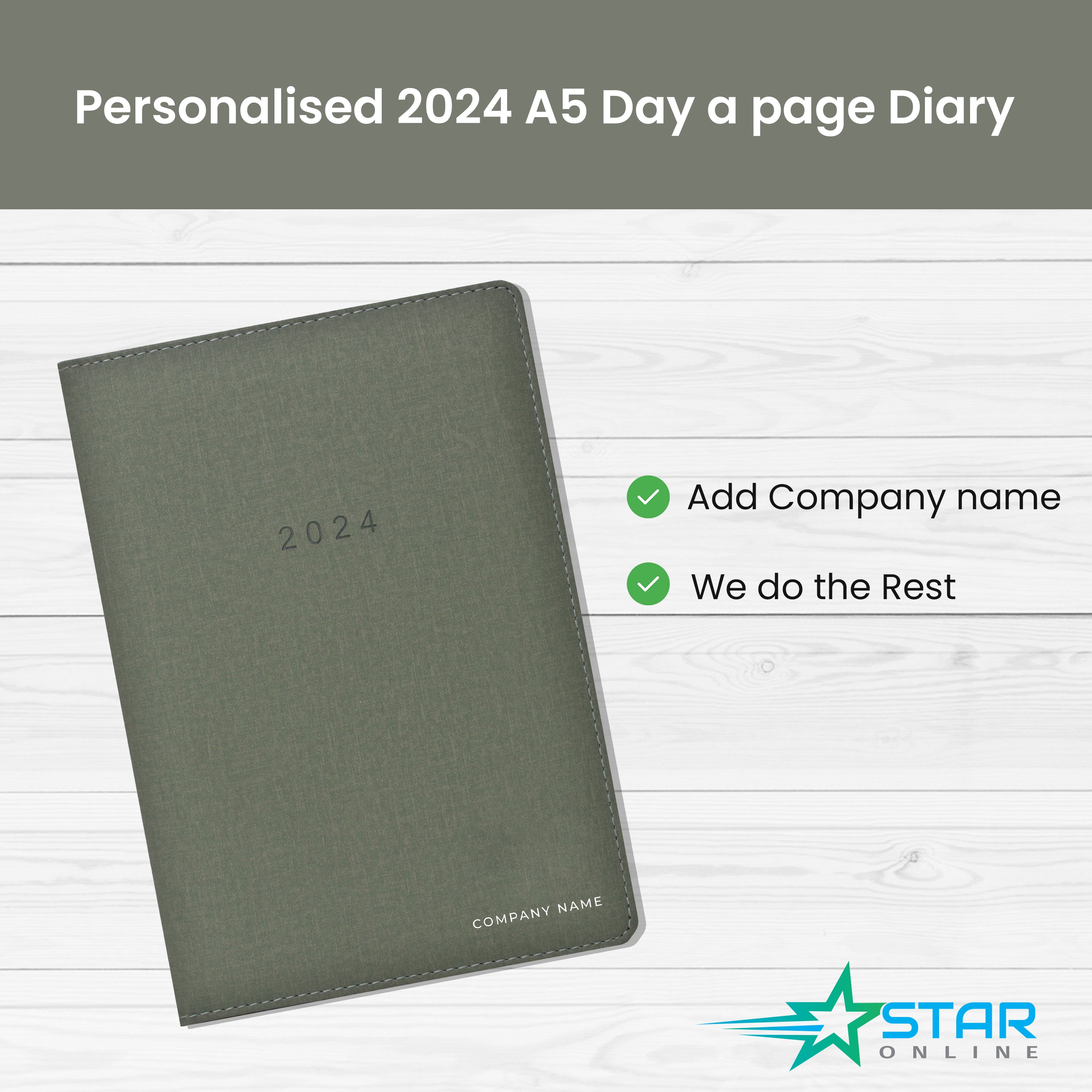 Personalised 2024 Diary A5