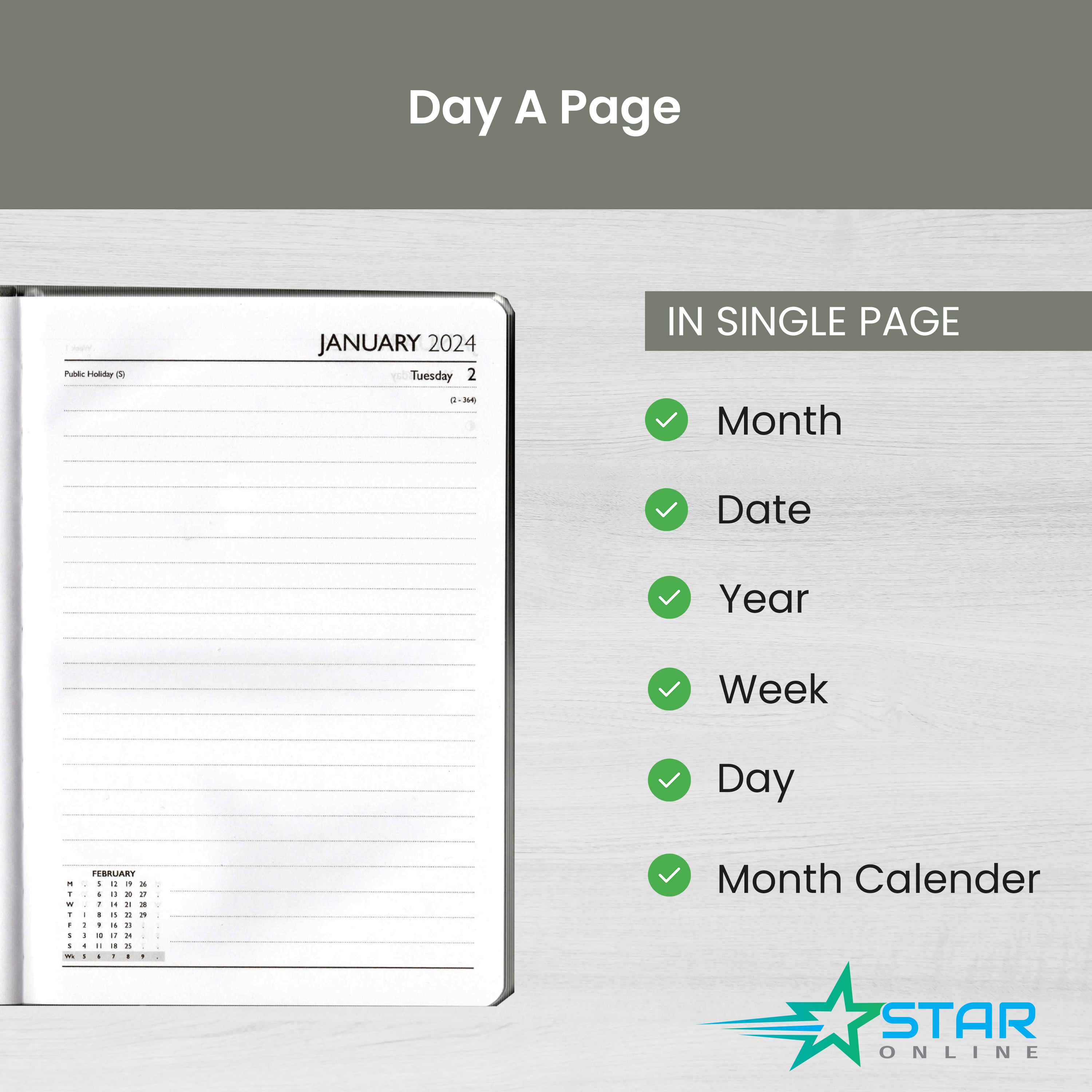 Personalised 2024 Diary A5