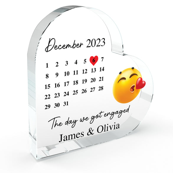 Personalised Wedding Anniversary Engagement Date Gifts, First Date Ann