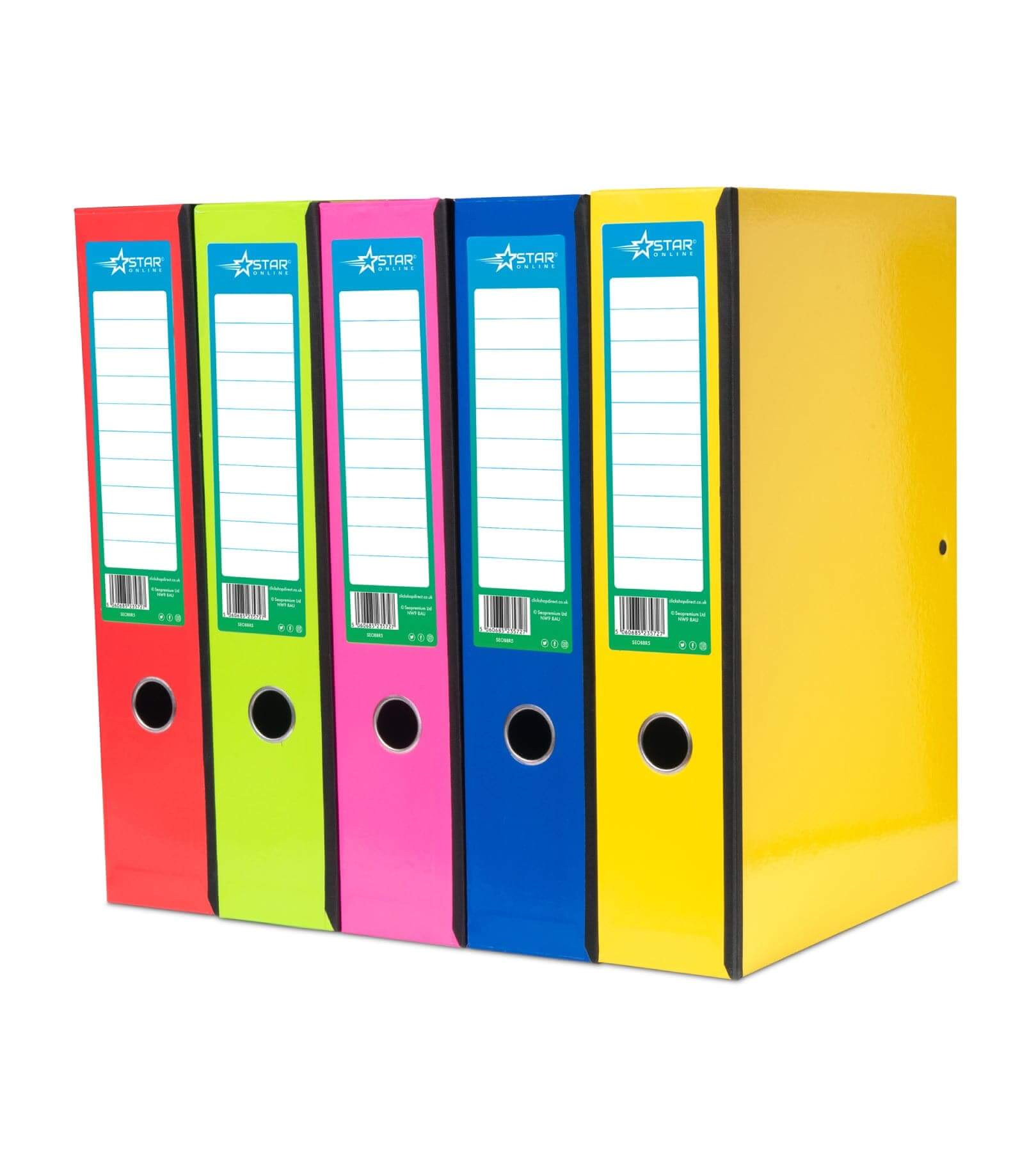 Box Files Premium Bright Office Box Files Bright Colours Pull and Catch ...