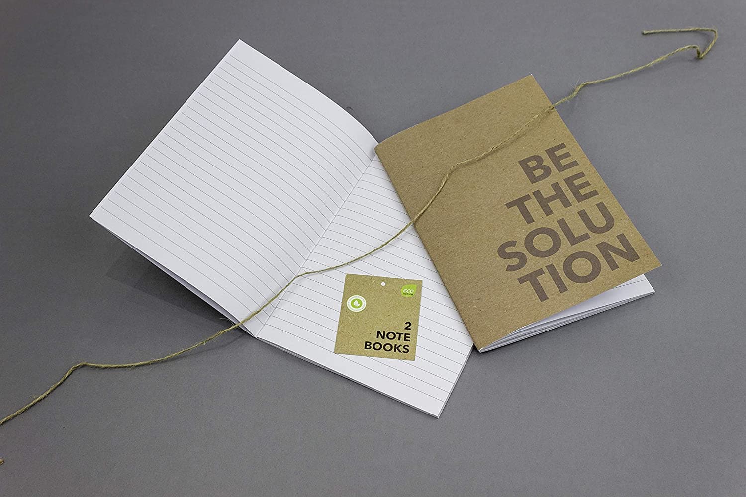 Eco Nature - Line Notebook - A5 Notebook - Notepad A5 - Eco Friendly Notepad - 2 Pack A5 Softcover Notebooks