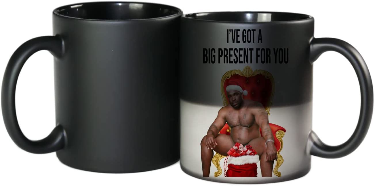 Barry Wood Mug - Meme Funny Mug Novelty Gifts for Men or Women - Message Appears as it Heats I've Got A Big Present for You