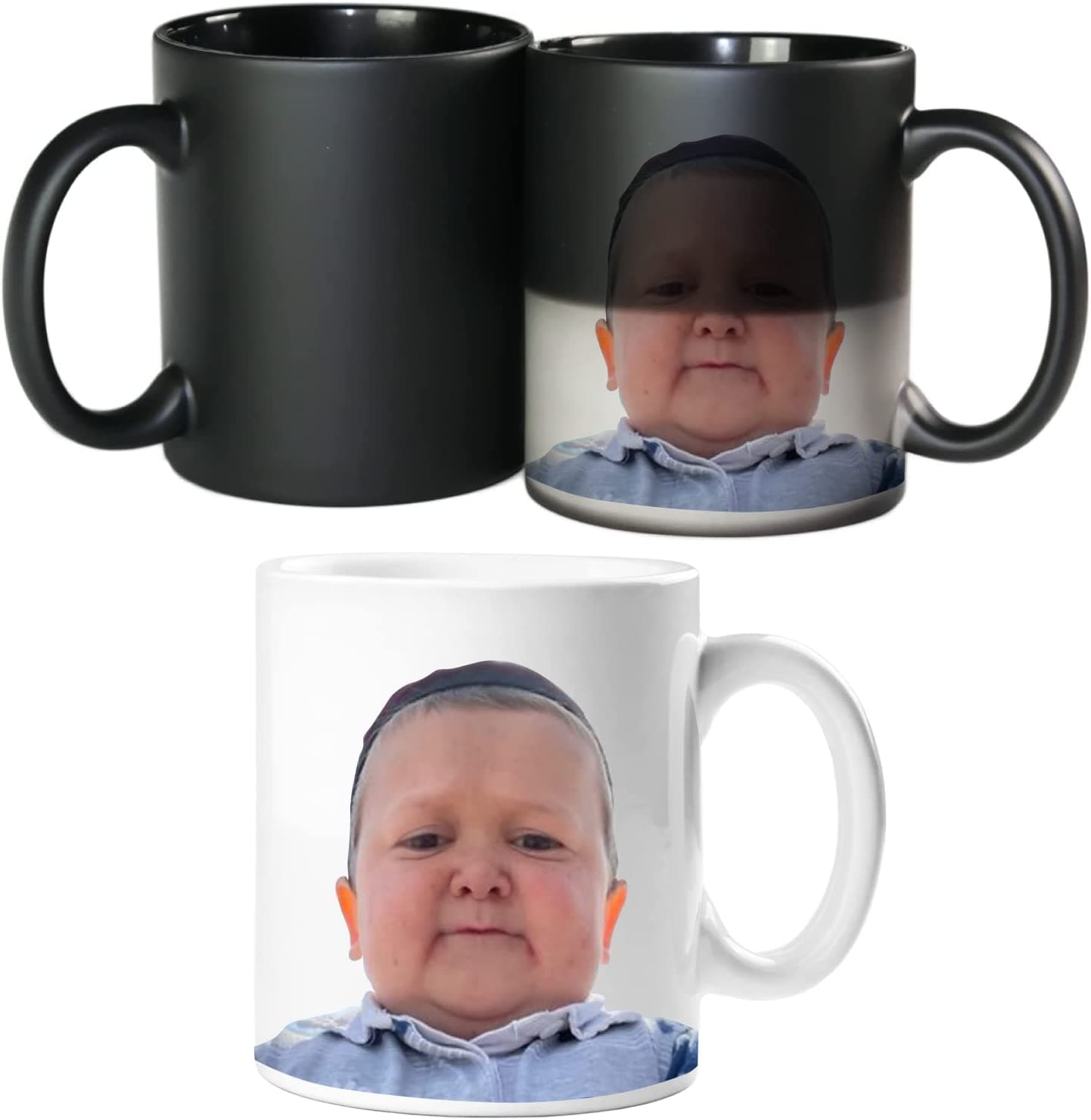 Hasbulla Mug - Heat Changing Meme Mug Novelty Office Joke Gag Gifts for Friends - Funny Coffee Magic Mug