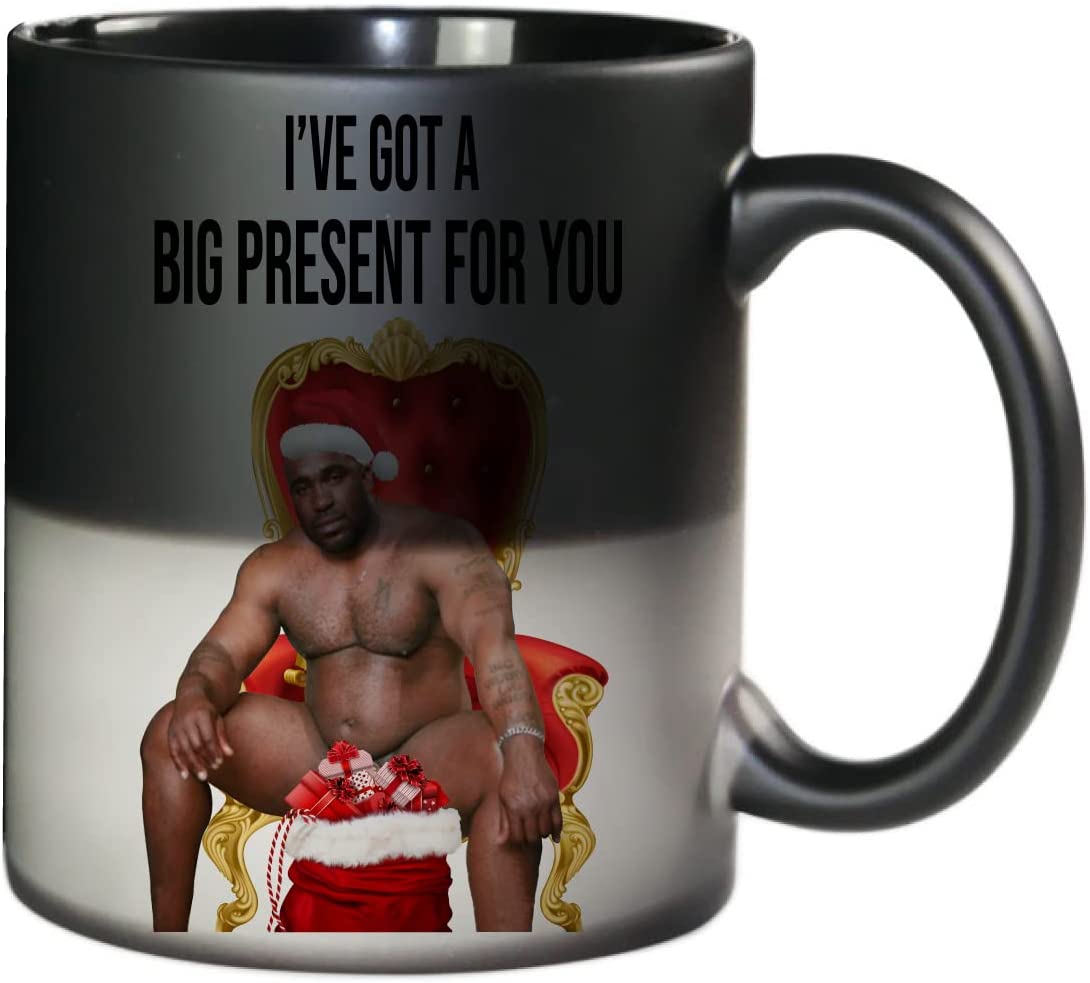 Barry Wood Mug - Meme Funny Mug Novelty Gifts for Men or Women - Message Appears as it Heats I've Got A Big Present for You